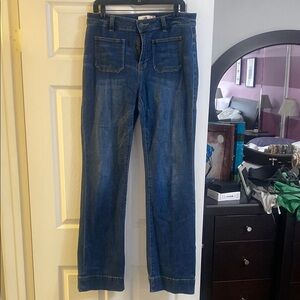 CAbi Blue Patch Pocket Jeans Classic Everyday Style
